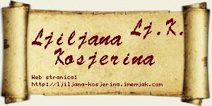 Ljiljana Kosjerina vizit kartica